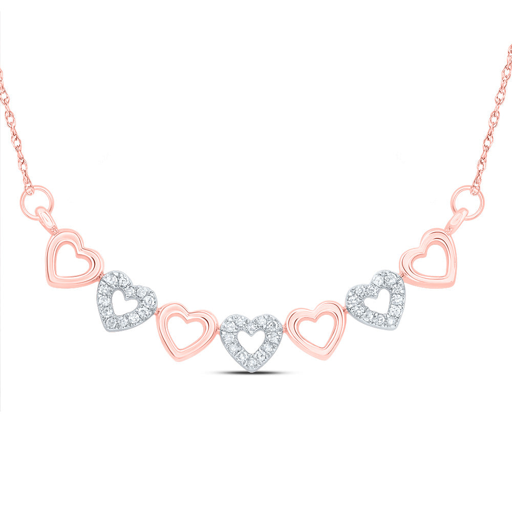 10Kt Gold 1/8Ctw-Dia Cn Gift Heart Necklace (18 Inch)