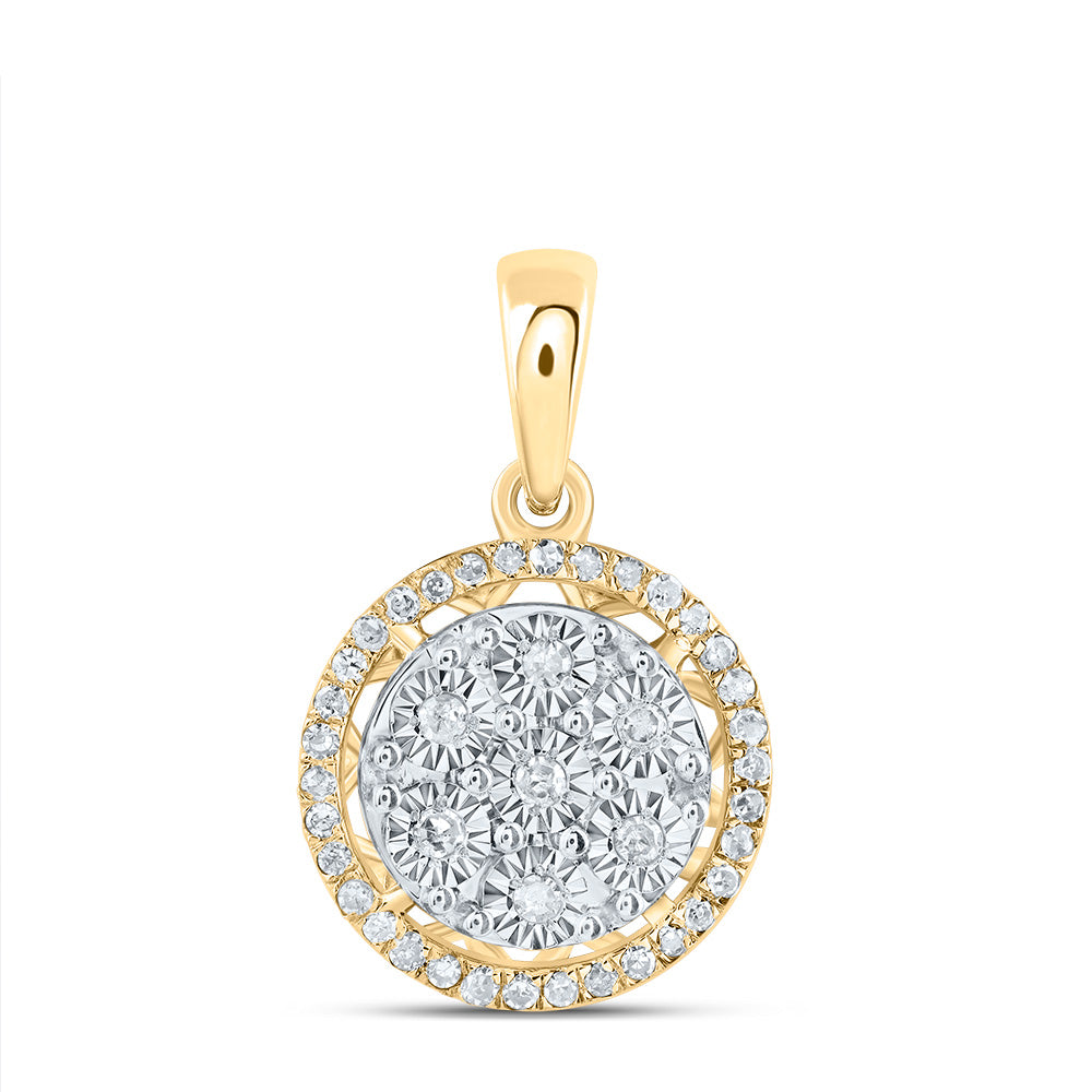 10Kt Gold 1/6Ctw-Dia P1 Gift Round Pendant