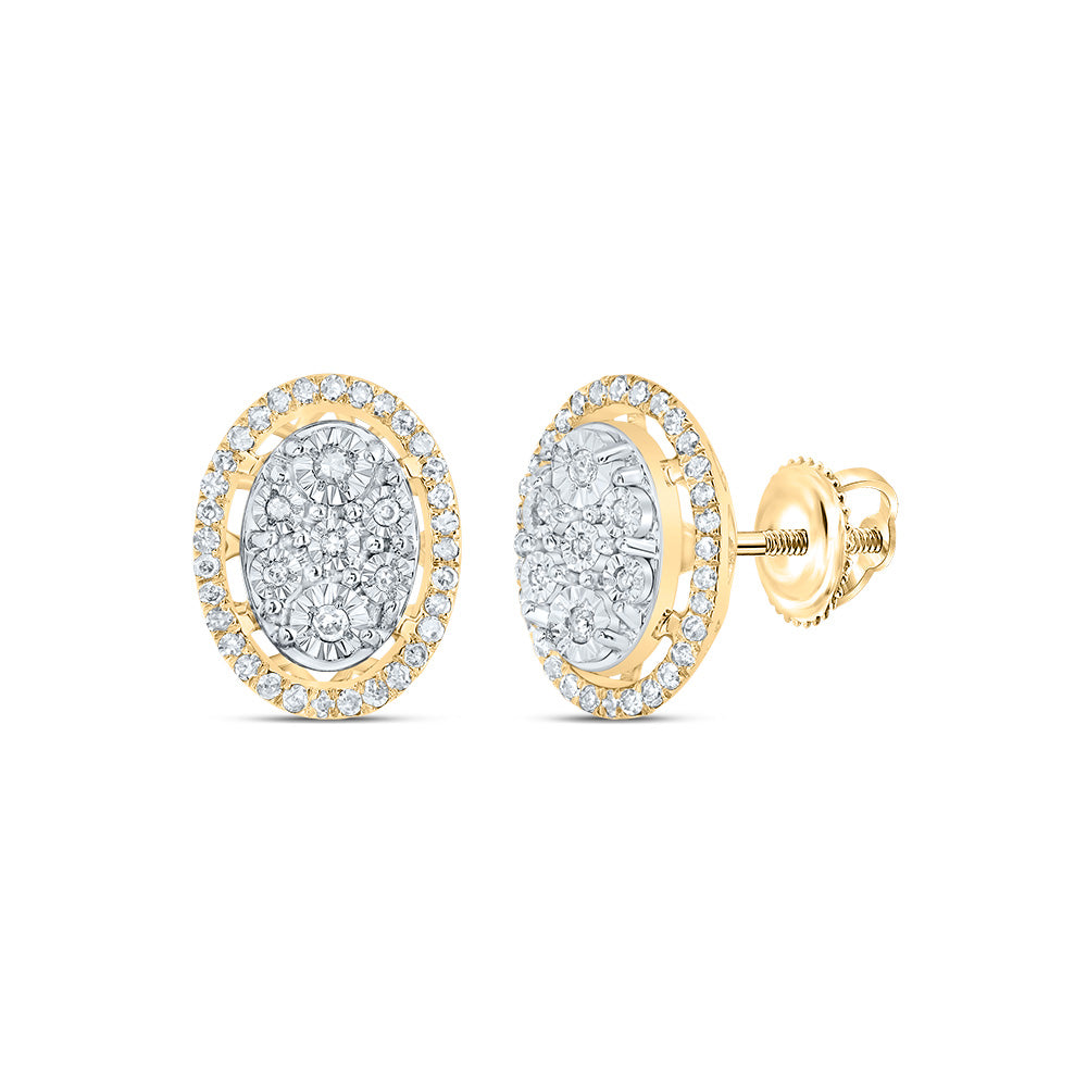 1/4Ctw-Nat Dia P1 Gift Oval Stud Earring