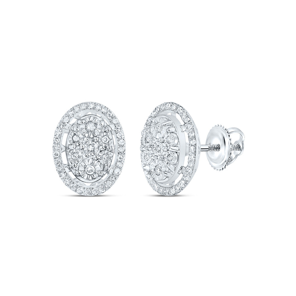 10Kt Gold 1/4Ctw-Dia P1 Gift Oval Stud Earring