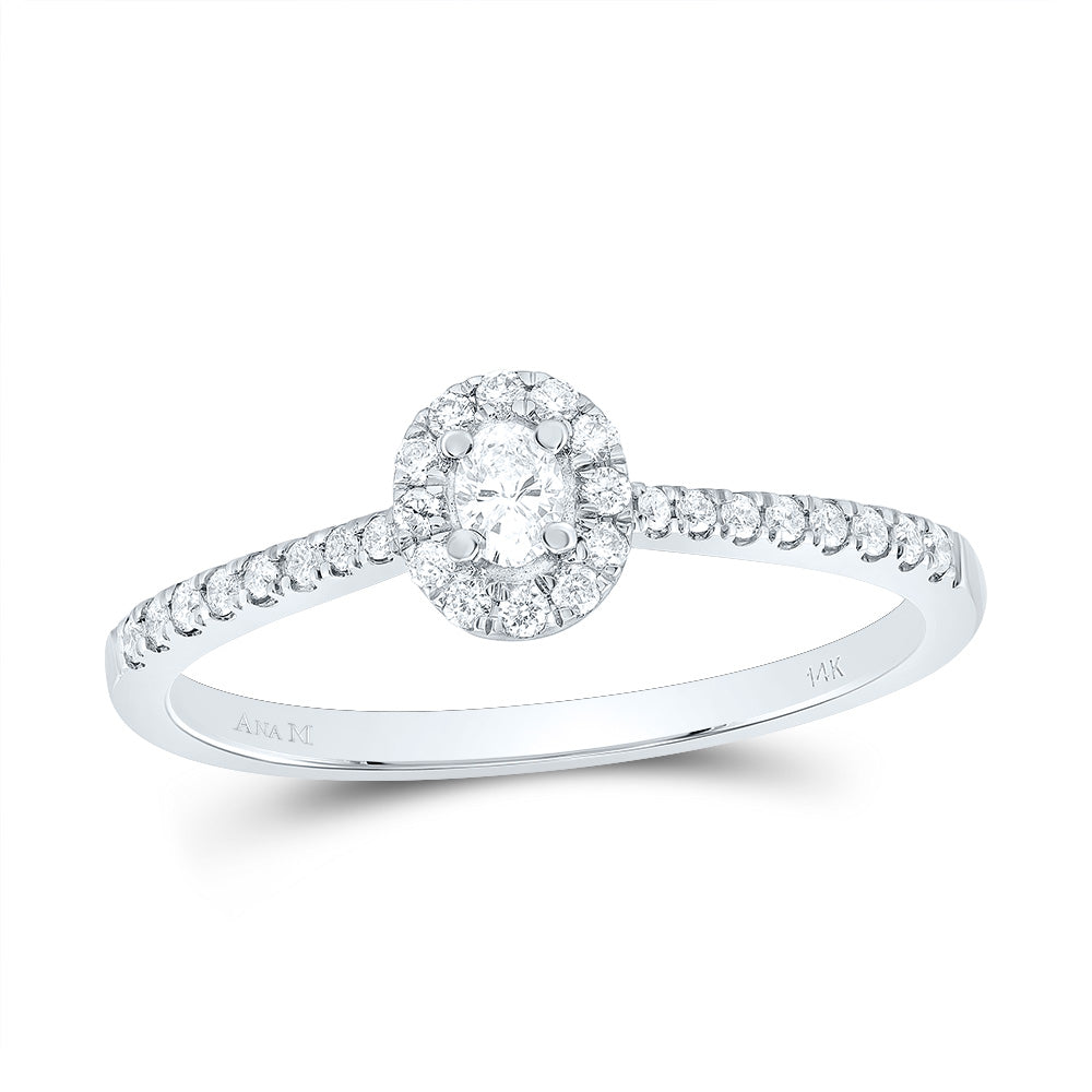 1/4Ctw-Nat Dia Ana M Fashion Promise Oval Ring (1.7 grams)