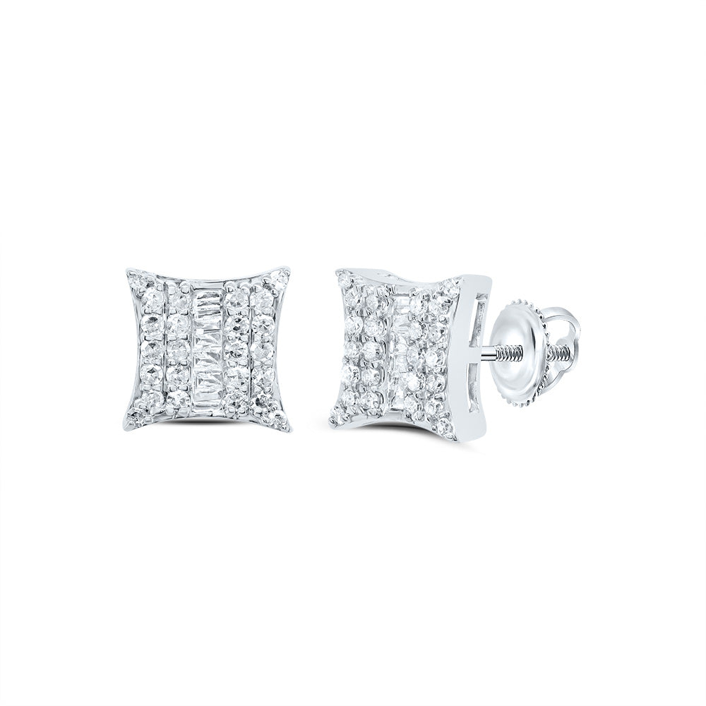 10Kt Gold 1/3Ctw-Dia P1 Gift Square Stud Earring