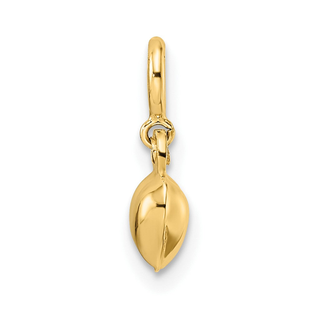14K Polished 3-D Puffed Heart with Spring Ring Clasp Charm (0.3 grams)