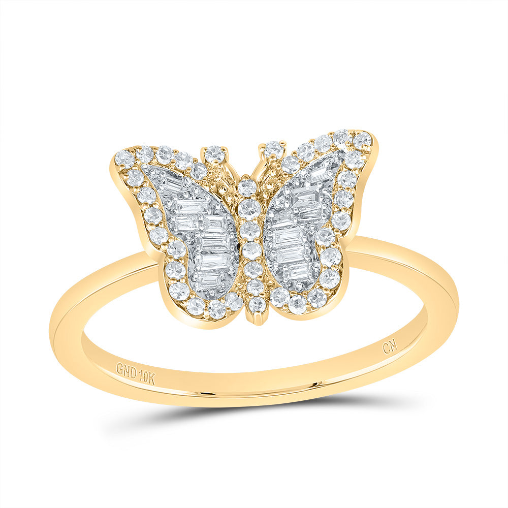 1/5Ctw-Nat Dia Cn Fashion Butterfly Ring (2.43 grams)
