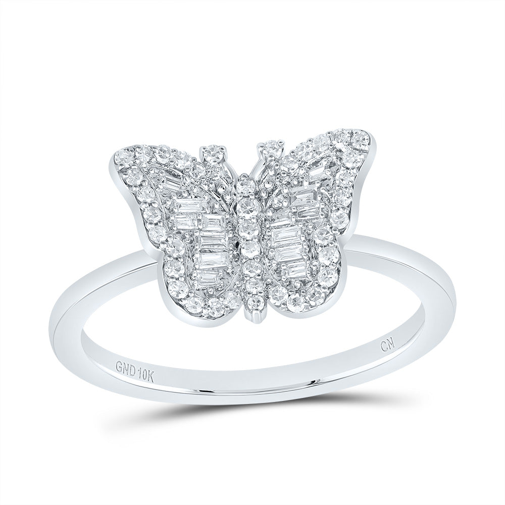 1/5Ctw-Nat Dia Cn Fashion Butterfly Ring (2.75 grams)