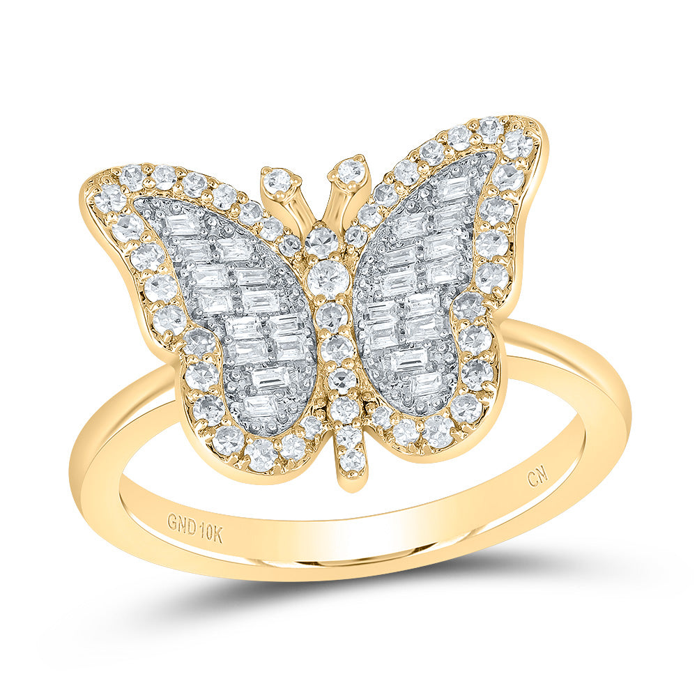 1/3Ctw-Nat Dia Cn Fashion Butterfly Ring (3.31 grams)