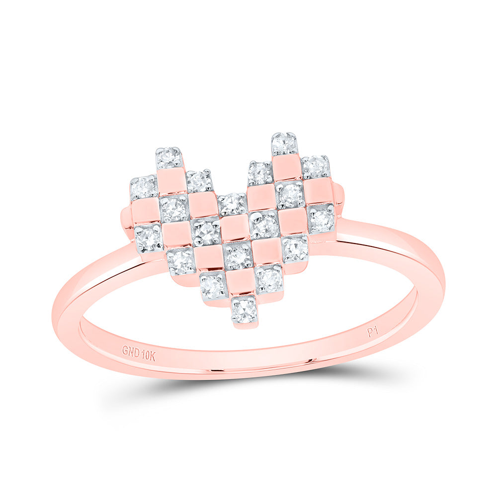 1/8Ctw-Nat Dia P1 Gift Heart Ring (2.08 grams)