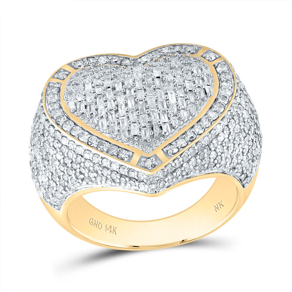 2Ctw-Nat Dia Nk Heart Ring (10.44 grams)