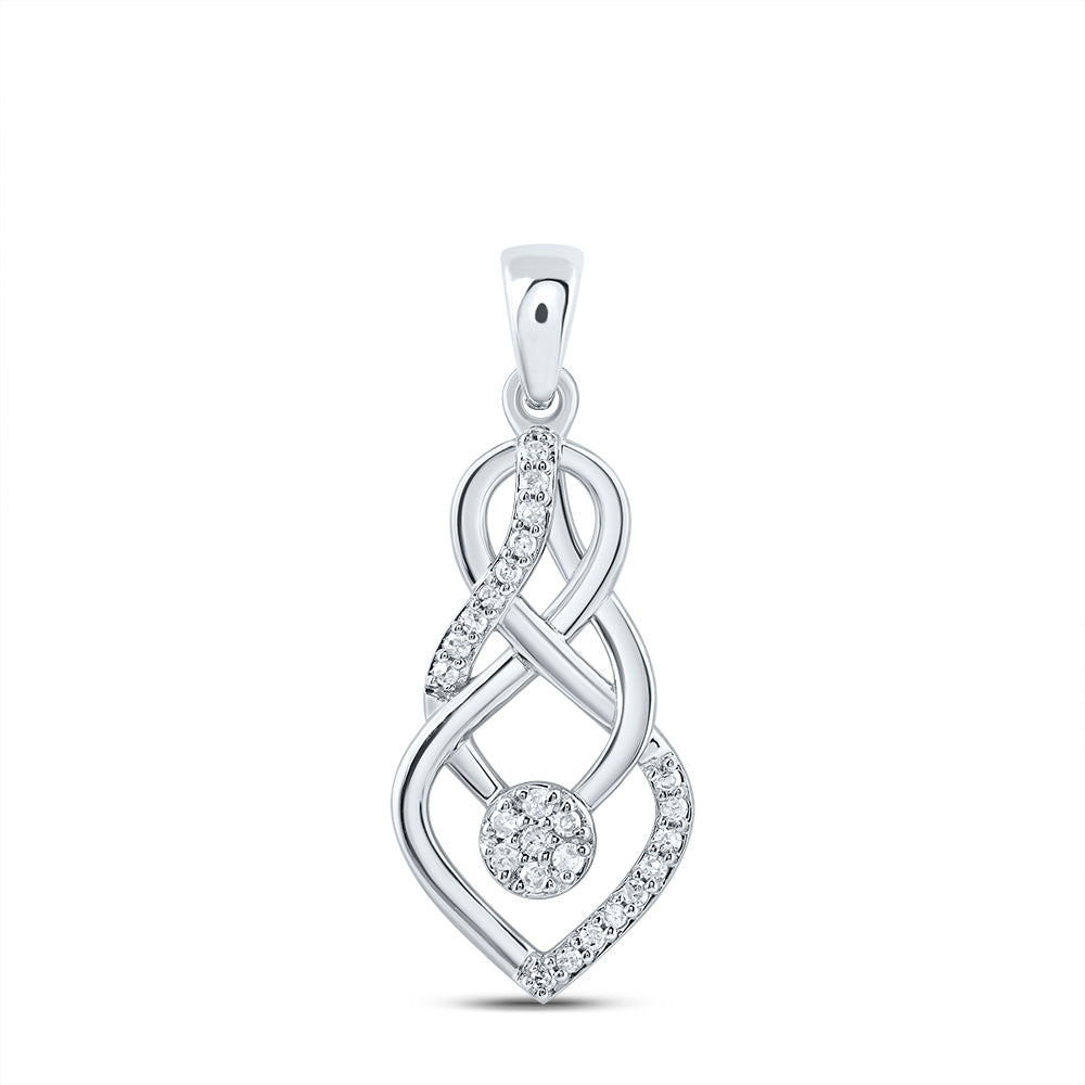 1/8Ctw-Nat Dia P1 Gift Infinity Pendant (1.533333 grams)