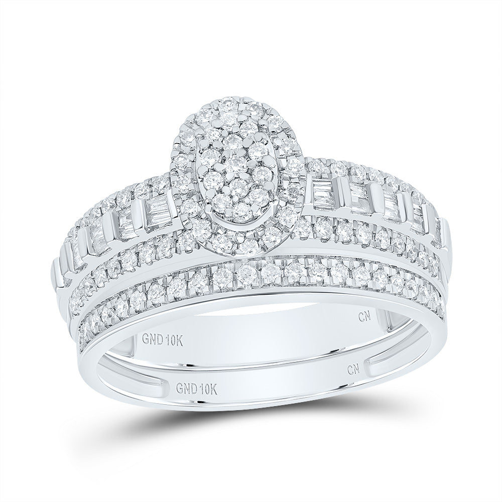 3/4Ctw-Nat Dia Cn Oval Trio Set (6.96 grams)