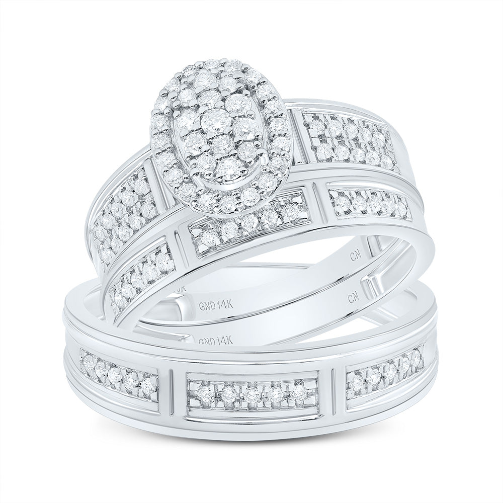 1/2Ctw-Dia Cn Oval Trio Set (6.42 grams)