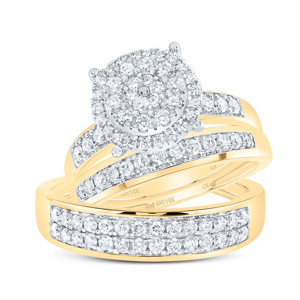 1Ctw-Diamond Round Trio Set (7.81 grams)