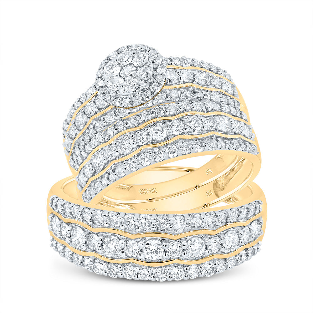 2 1/3Ctw-Diamond Round Trio Set (6.95 grams)