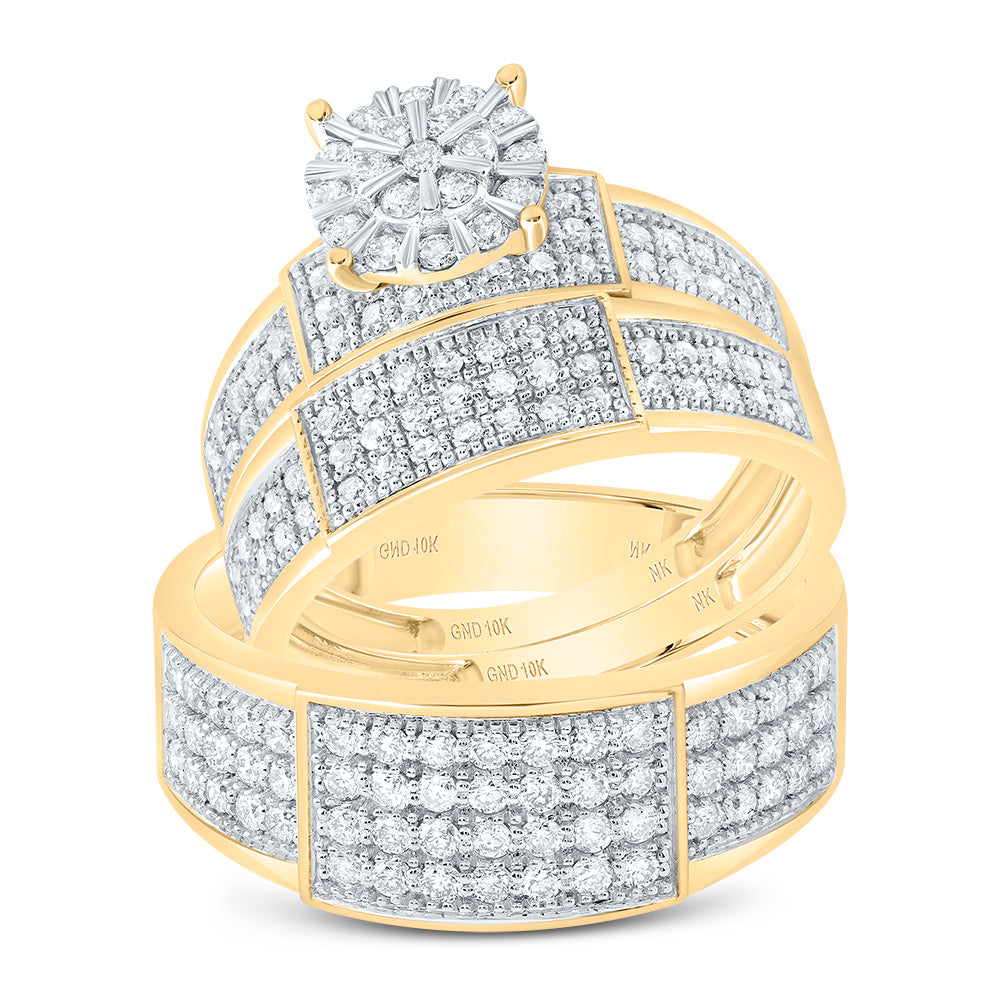 1 1/4Ctw-Dia Nk Round Trio Set (8.2 grams)