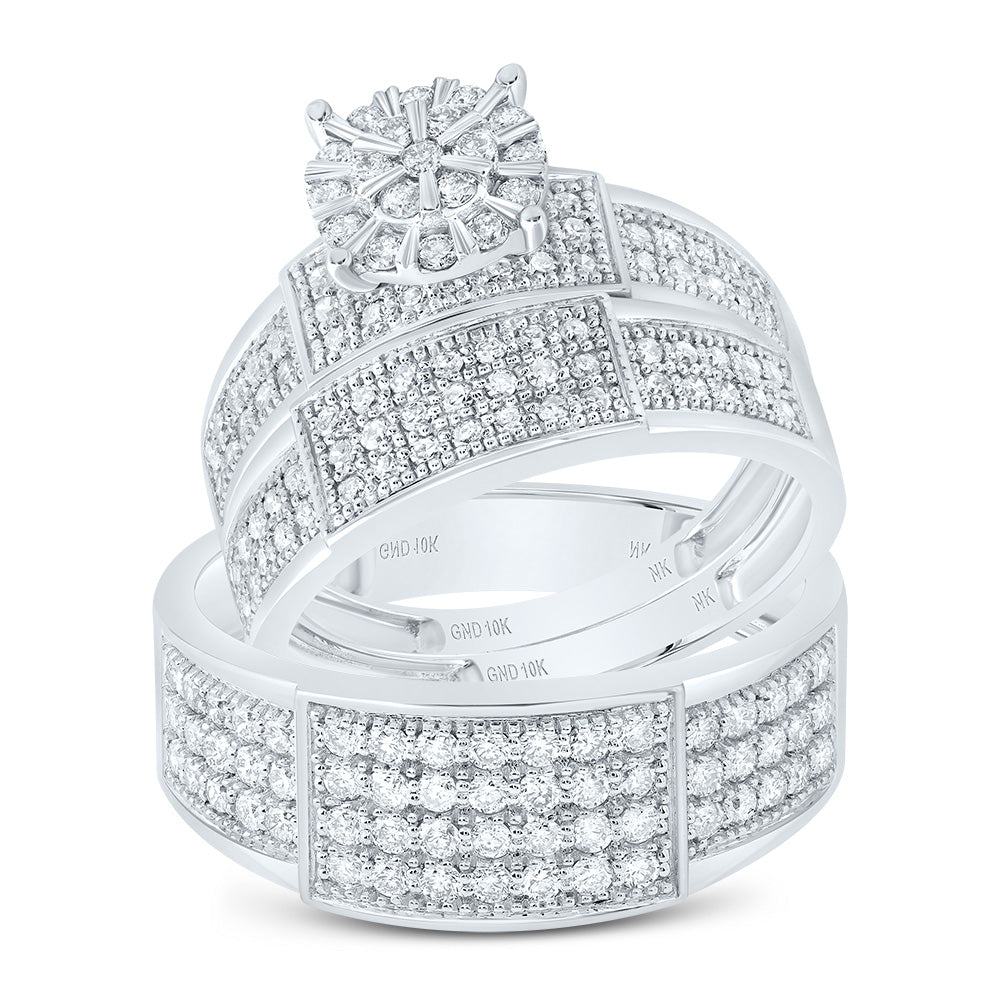 1 1/4Ctw-Dia Nk Round Trio Set (8.14 grams)