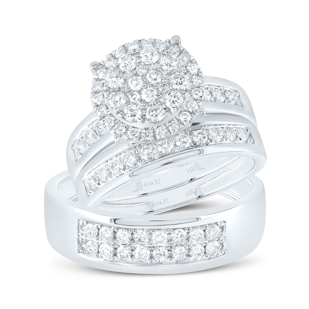 1Ctw-Dia Ana M Round Trio Set (7.52 grams)