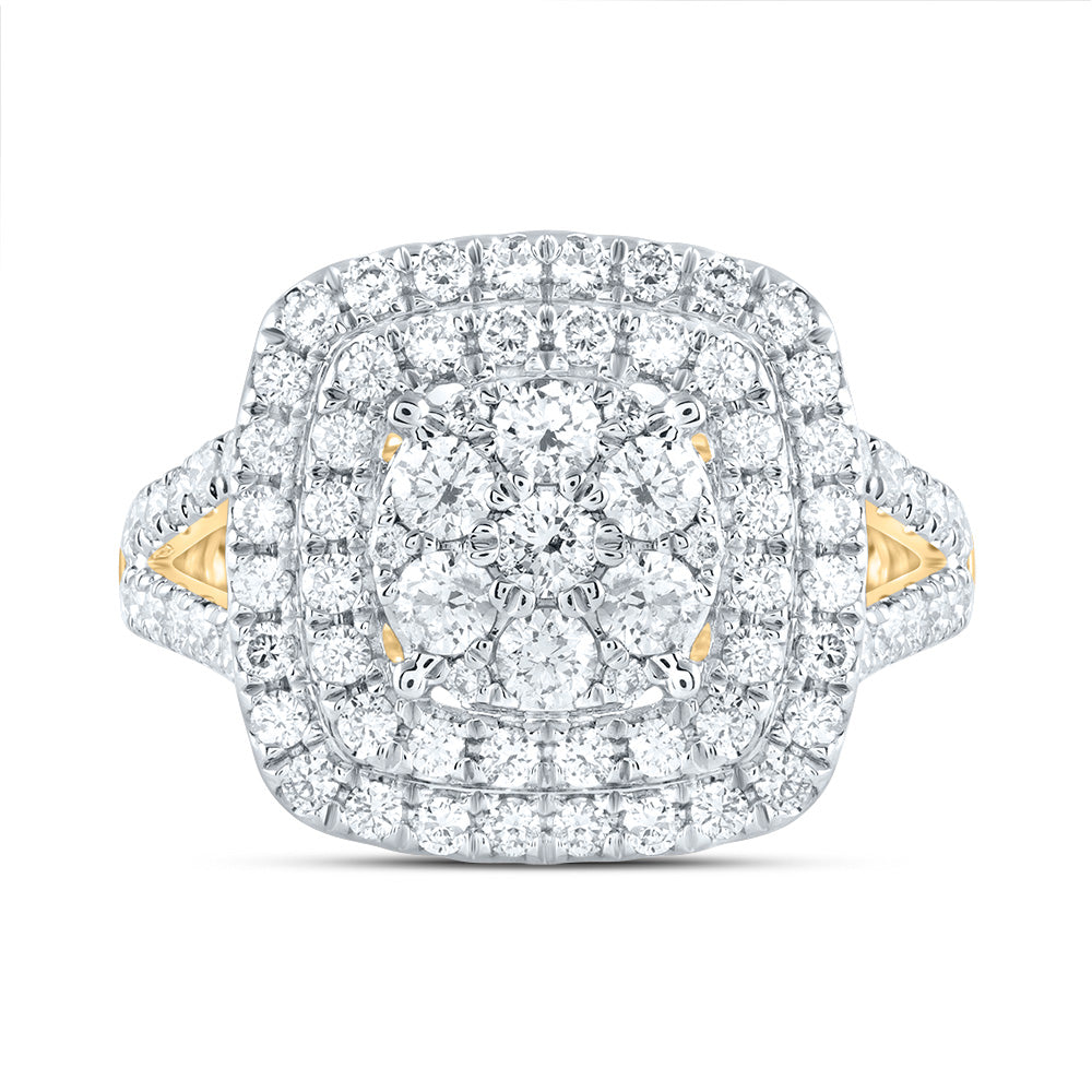 1 3/8Ctw-Dia Ana M Cushion Fashion Bridal Ring  (5.06 grams)