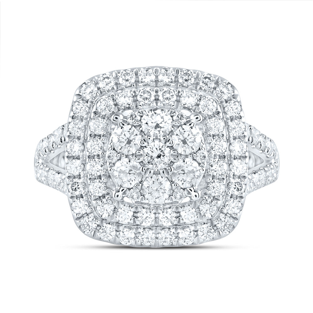 1 3/8Ctw-Dia Ana M Cushion Fashion Bridal Ring  (4.75 grams)