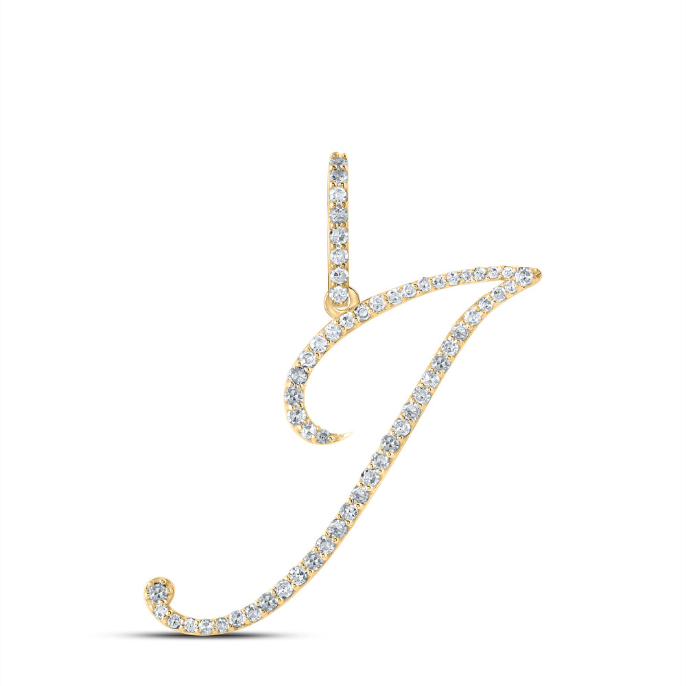 1/3Ctw-Dia P1 Initial "J" Gift Pendant (1.349 grams)