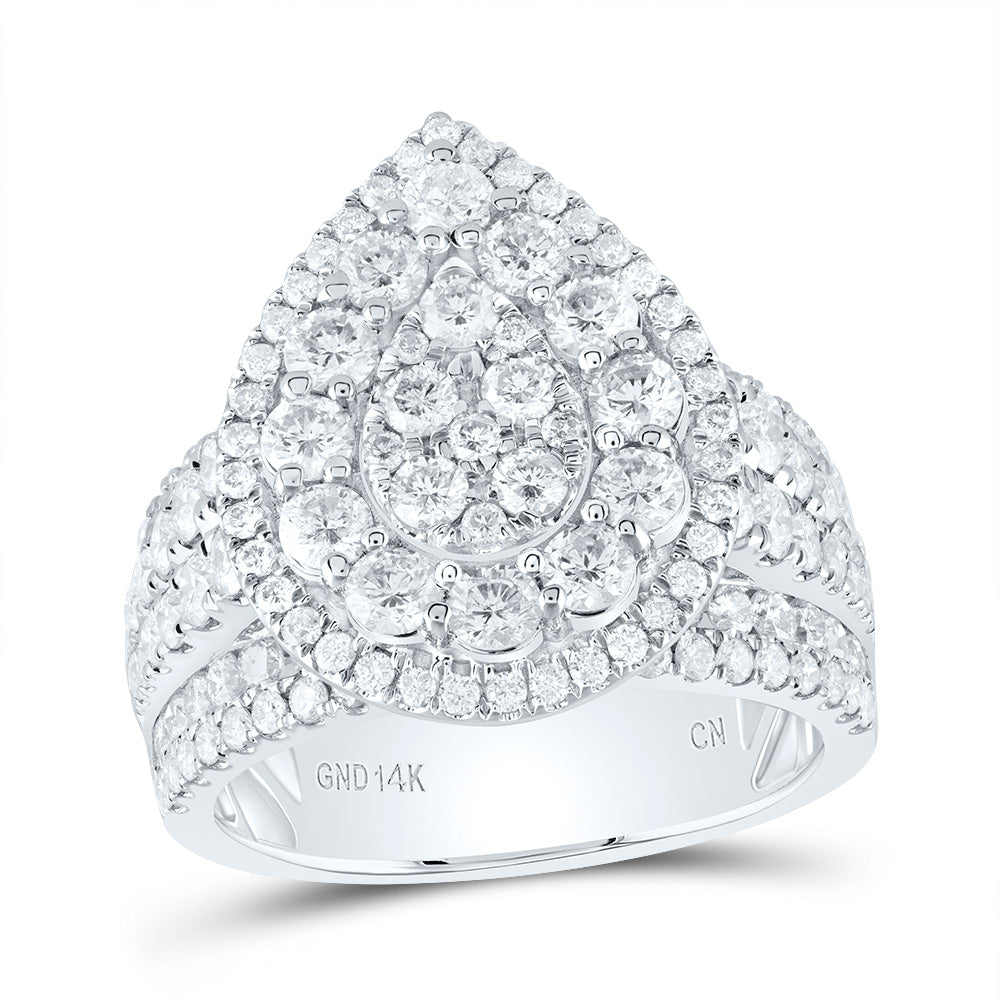 3Ctw-Dia Cn Pear Fashion Bridal Ring  (8.09 grams)