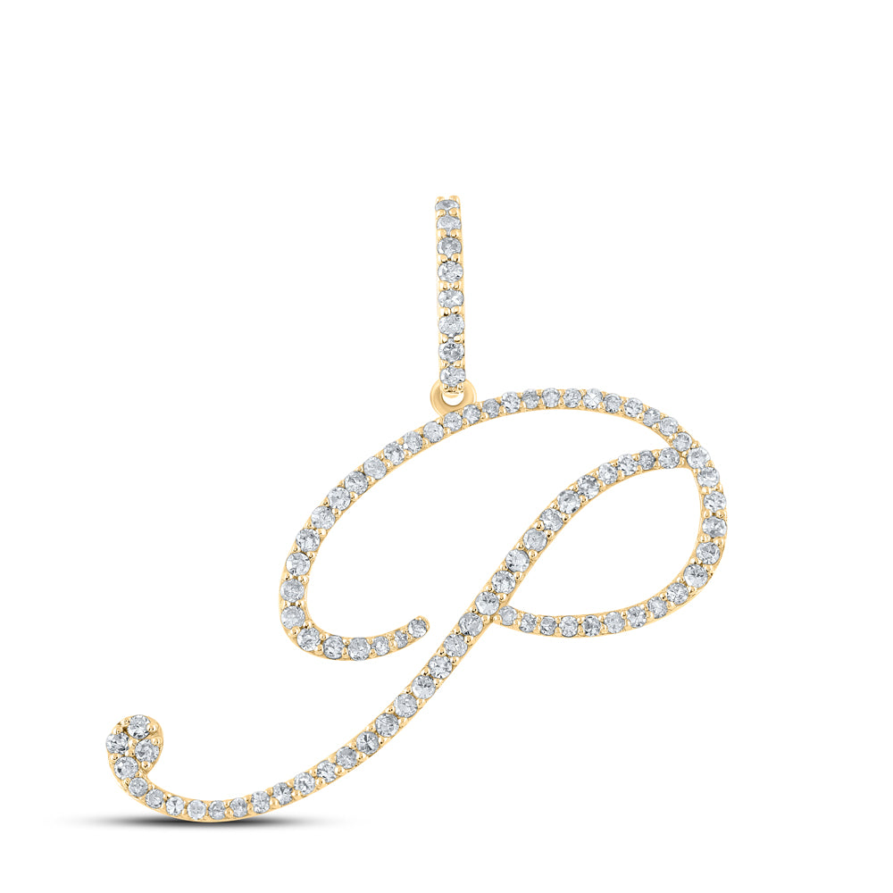 1/2Ctw-Dia P1 Initial "P" Gift Pendant (1.802 grams)