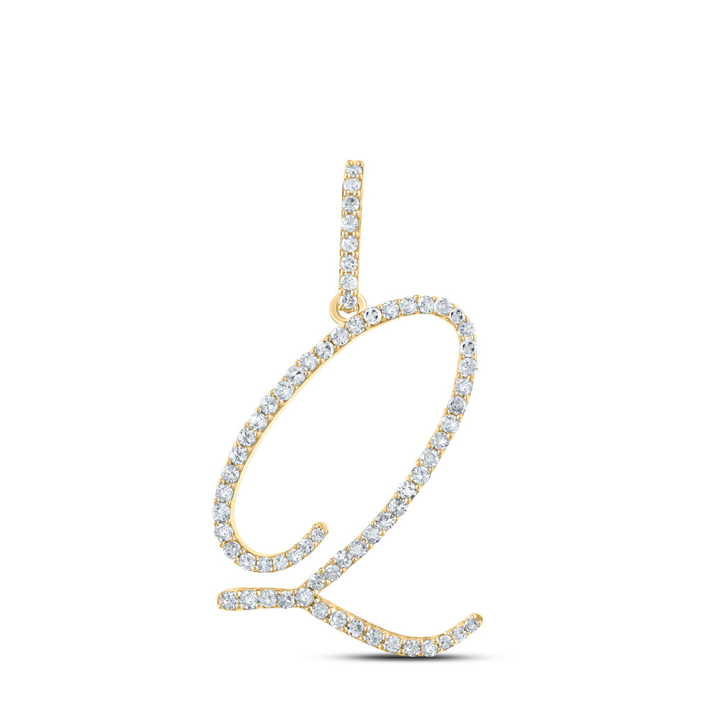 1/2Ctw-Dia P1 Initial "Q" Gift Pendant (1.546 grams)