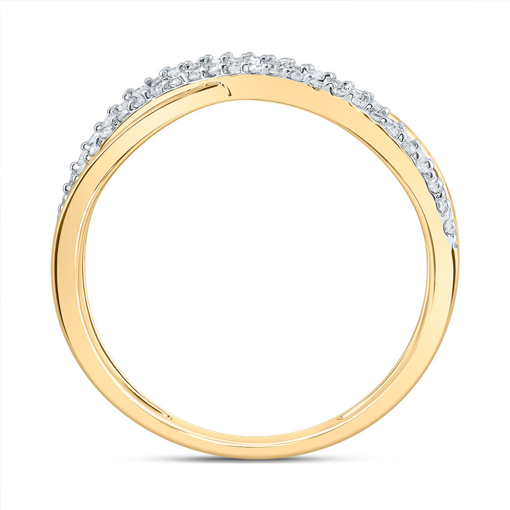 1/5Ctw-Dia Cn Criss-Cross Fashion Ring (2.65 grams)