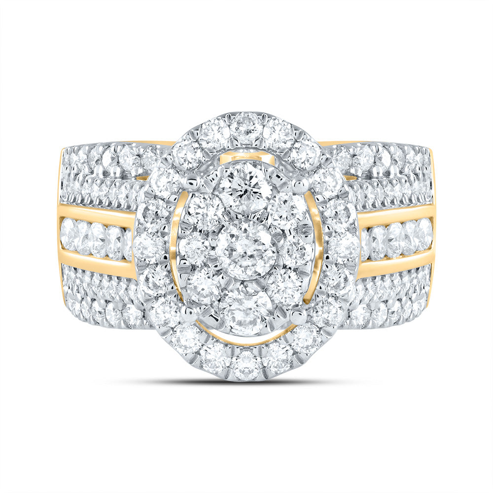 1 3/4Ctw-Dia Cn Oval Single Halo Bridal Ring  (6.75 grams)