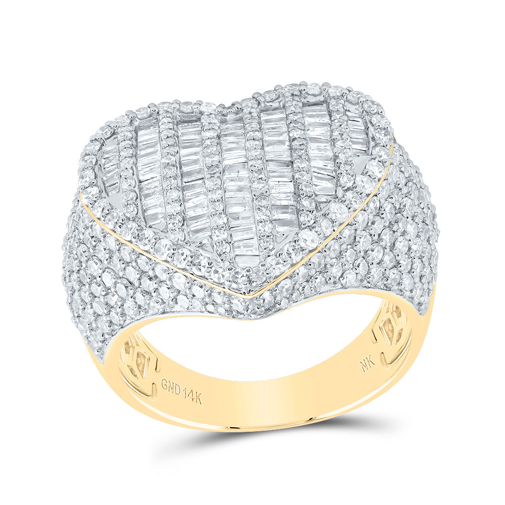 2 1/4Ctw-Dia Nk Fashion Heart Ring (7.87 grams)