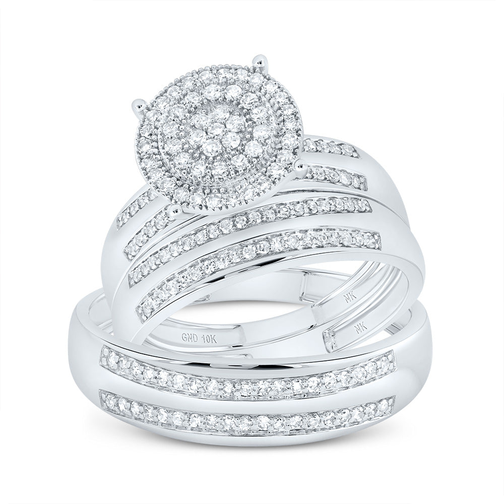 5/8Ctw-Diamond Round Trio Set (3.68 grams)