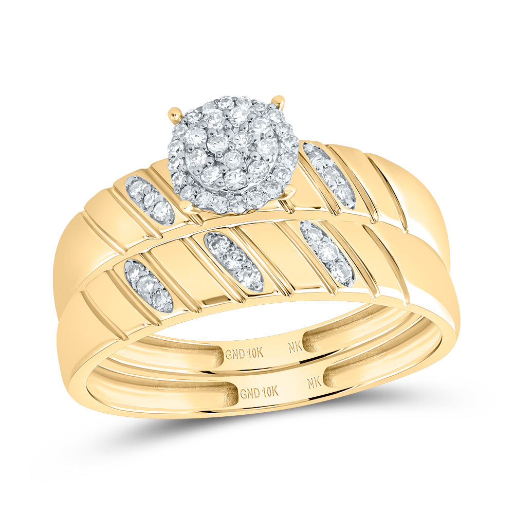 1/4Ctw-Dia Nk Round Trio Set (4.01 grams)