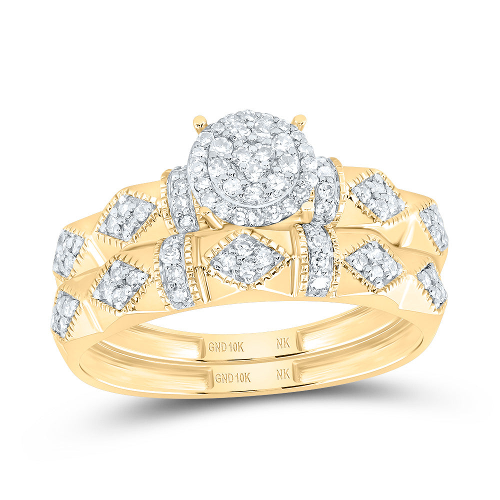 3/8Ctw-Dia Nk Round Trio Set (3.85 grams)