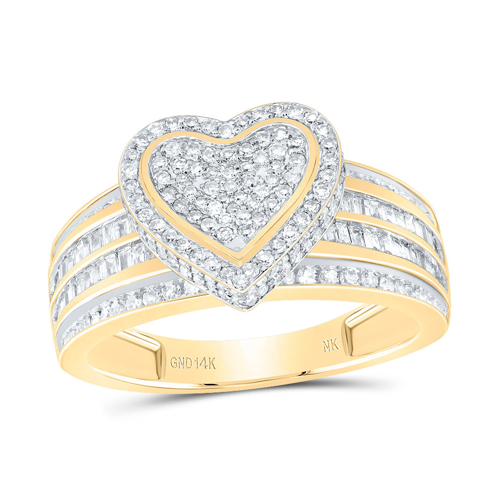 5/8Ctw-Nat Dia Nk Fashion Heart Ring (4.12 grams)