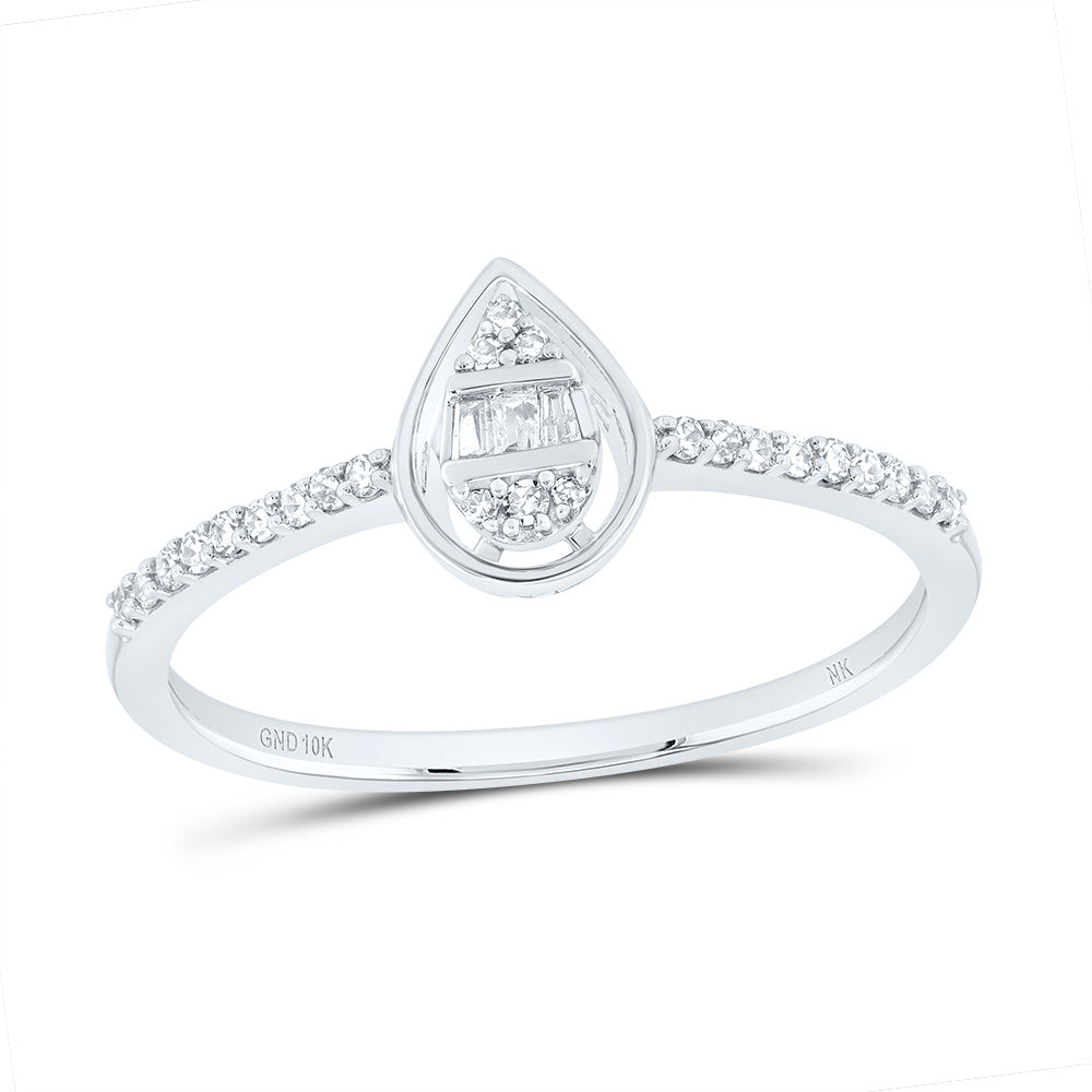 1/8Ctw-Dia Nk Gift Pear Ring (1.29 grams)