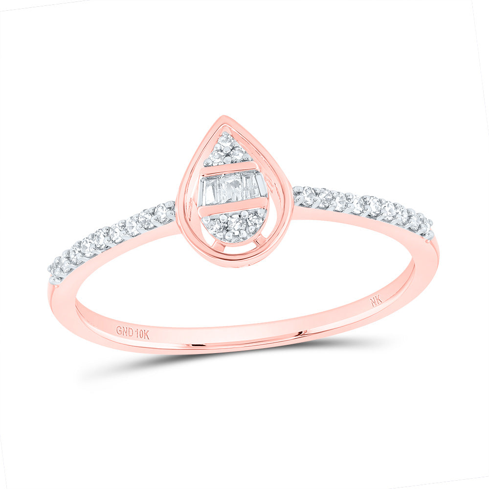 1/8Ctw-Dia Nk Gift Pear Ring (1.34 grams)