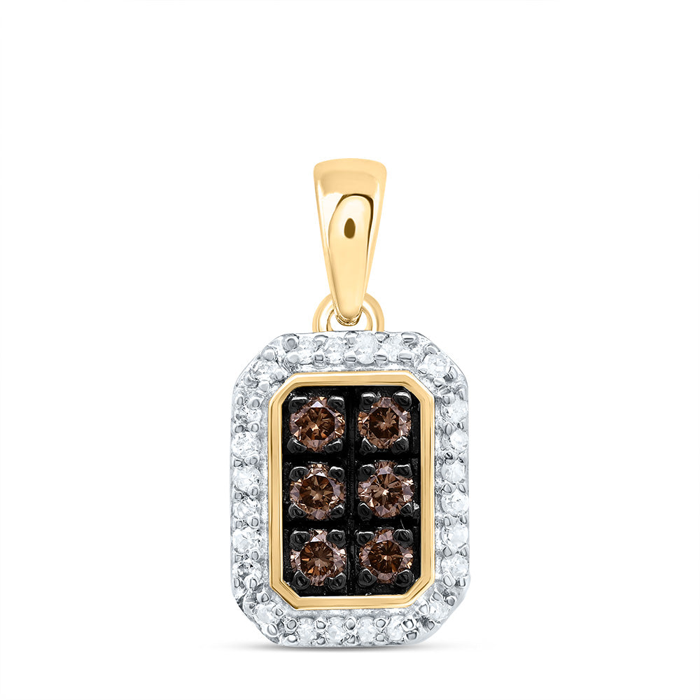 1/4Ctw-Dia P1 Gift Cognac Natural Emerald Pendant (0.935 grams)