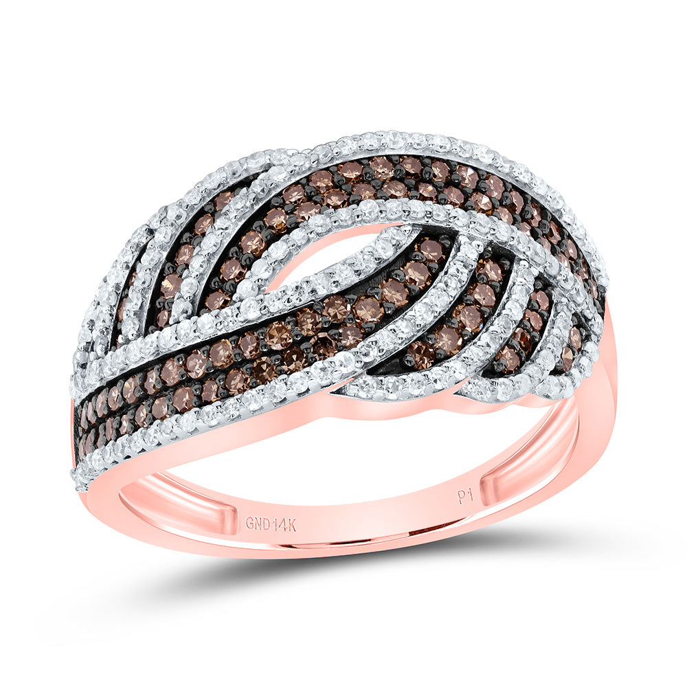 3/4Ctw-Nat Dia P1 Gift Cognac Natural Ladies Ring (4.11 grams)