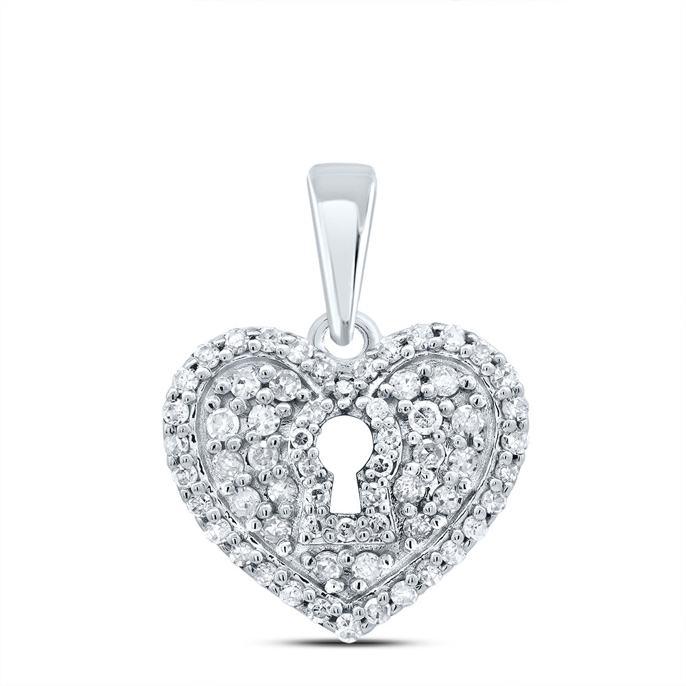 3/8Ctw-Nat Diamond Gift Heart Pendant (1.97 grams)