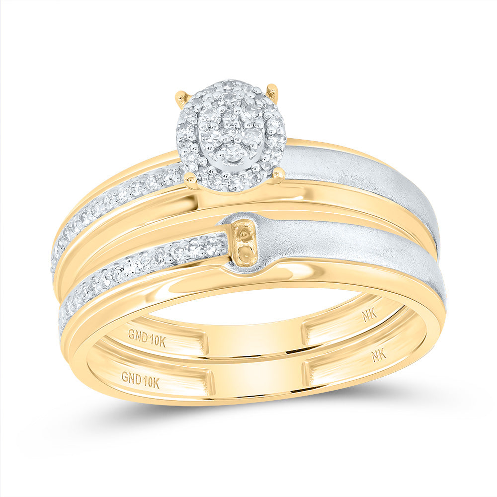 1/4Ctw-Dia Nk Oval Trio Set (3.78 grams)