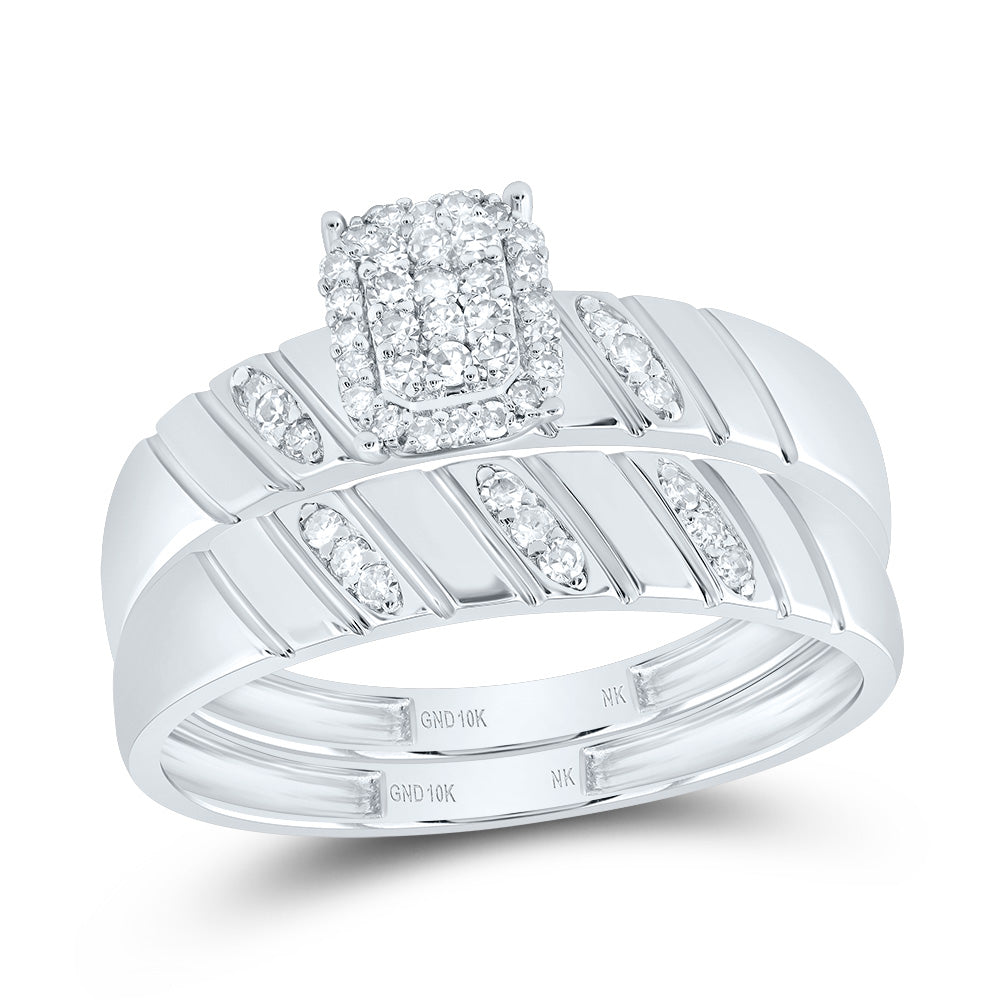 1/4Ctw-Diamond Emerald Trio Set (3.94 grams)