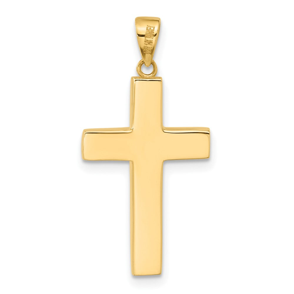 14k Yellow Gold 14.5 mm Polished Cross Pendant (1.76 grams)