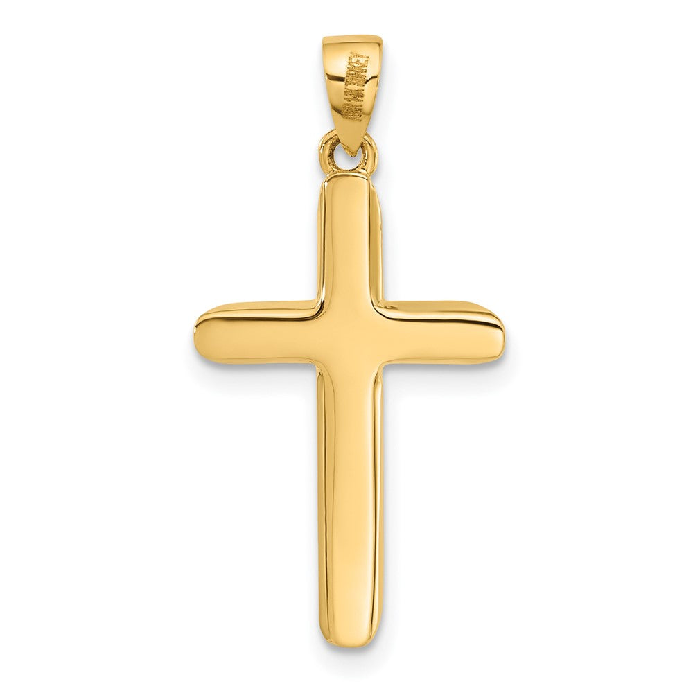 14k Two-tone 14.5 mm Two-tone Polished and Textured Jesus Crucifix Pendant (1.8 grams)