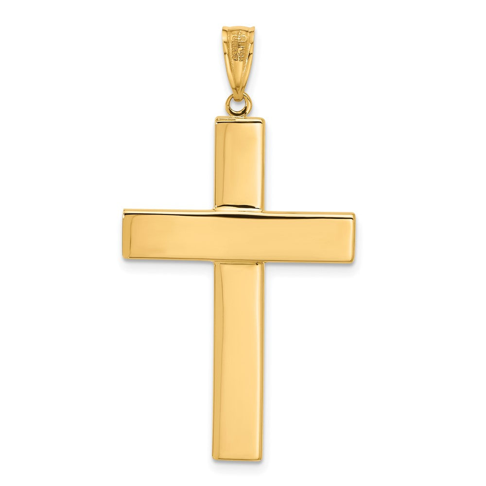 14k Two-tone 23.6 mm Two-tone Polished and Textured Jesus Crucifix Pendant (2.21 grams)