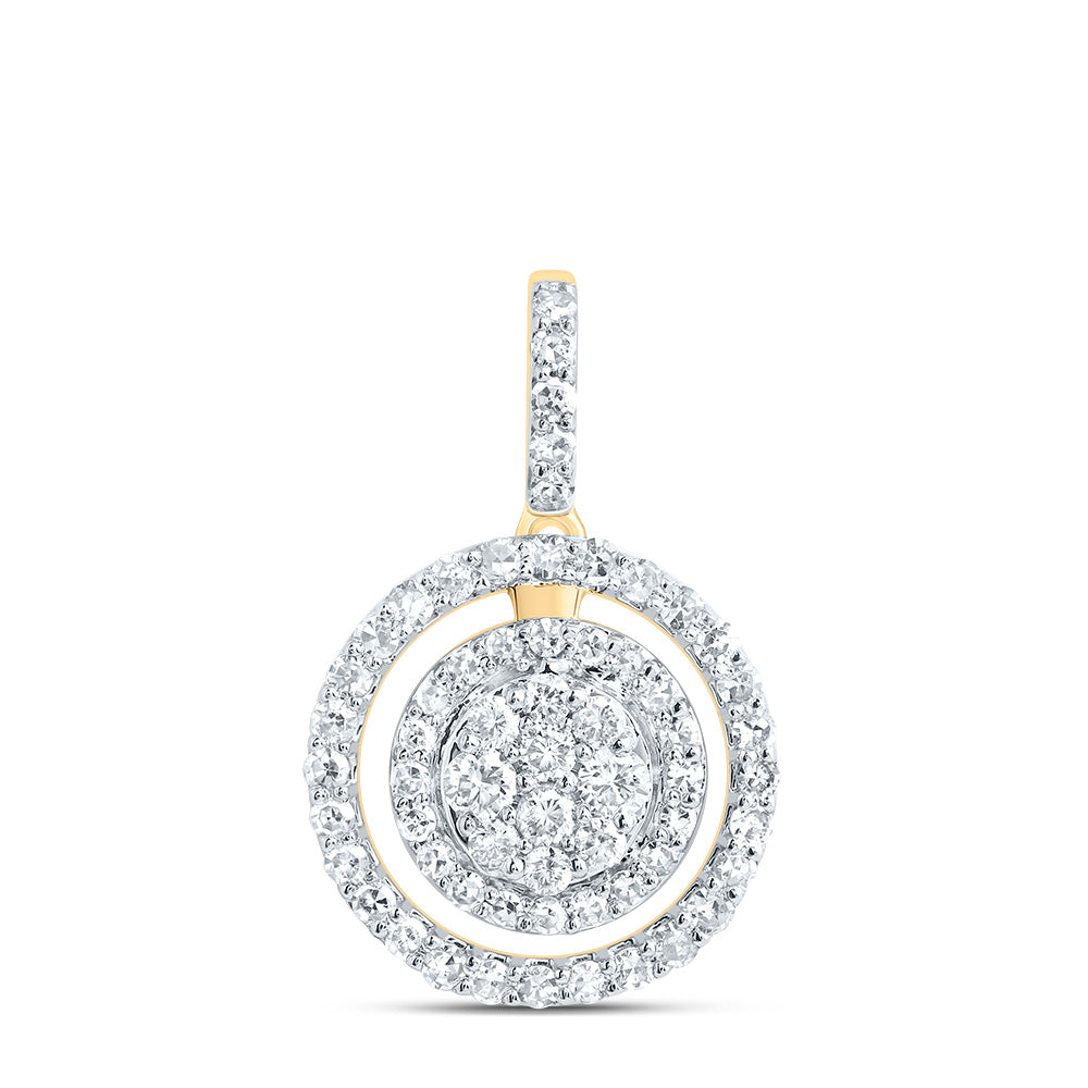 3/8Ctw-Dia Nk Fashion Round Pendant (0.961 grams)