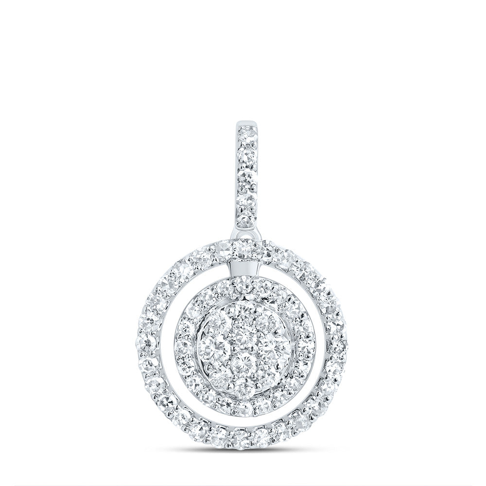 3/8Ctw-Dia Nk Fashion Round Pendant (0.961 grams)