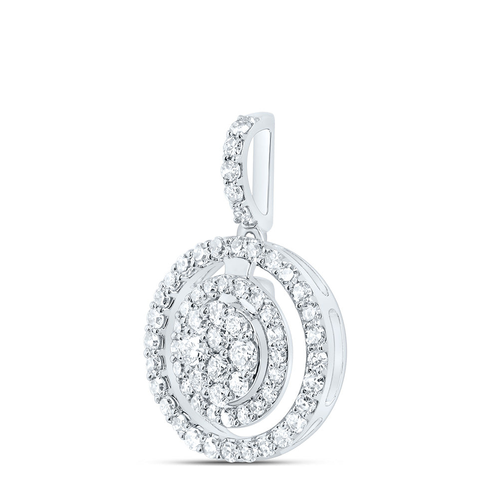 3/8Ctw-Dia Nk Fashion Round Pendant (0.961 grams)