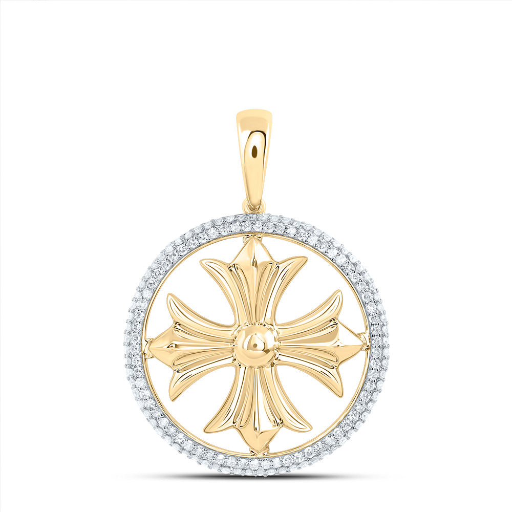 1/2Ctw Dia Nk Fashion Cross Pendant (2.624 grams)