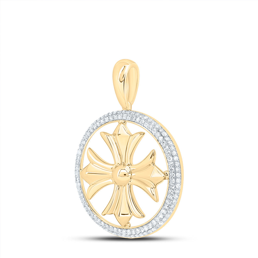 1/2Ctw Dia Nk Fashion Cross Pendant (2.624 grams)