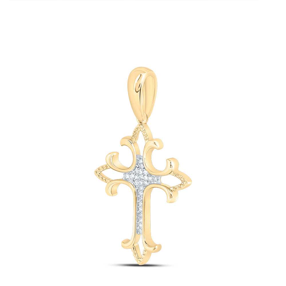 1/12Ctw Dia Nk Fashion Cross Pendant (1.572 grams)
