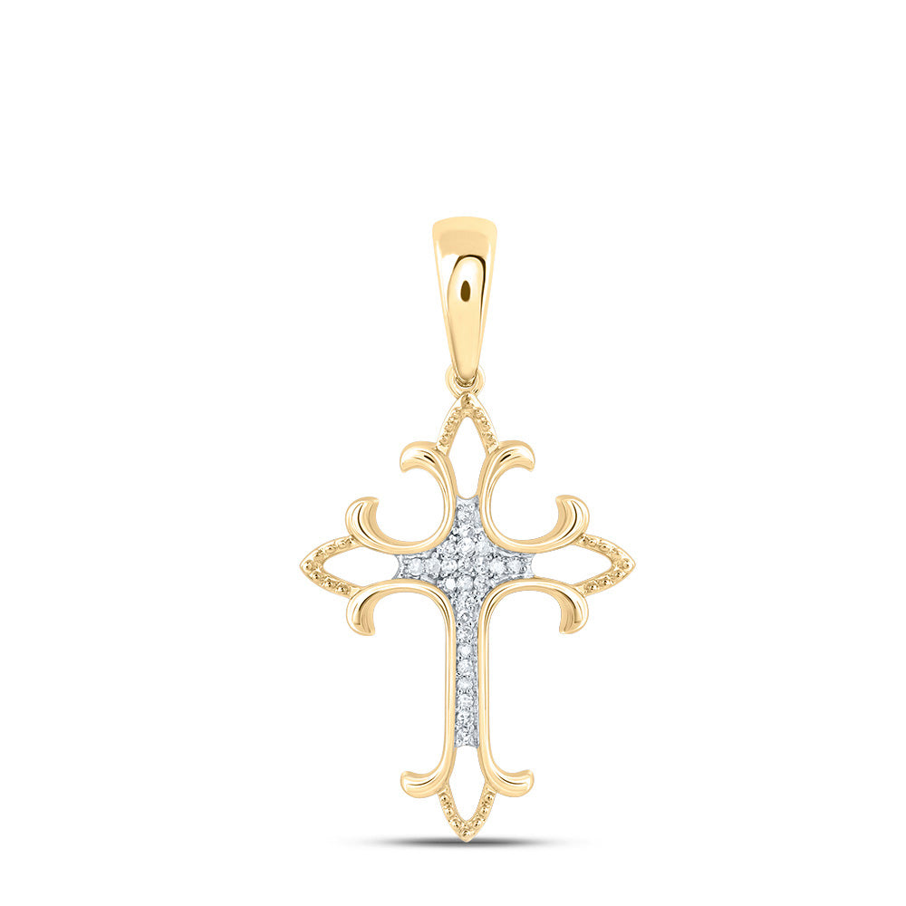 1/12Ctw Dia Nk Fashion Cross Pendant (1.572 grams)